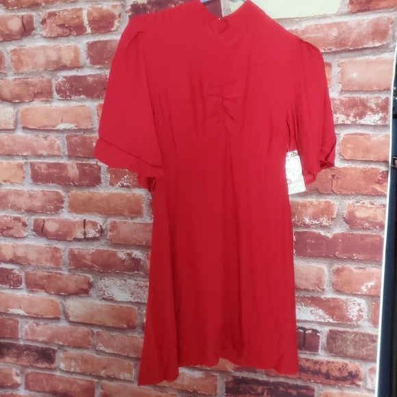 Free People Red Be My Baby Dress Size 10 NWT - Picture 3 of 6
